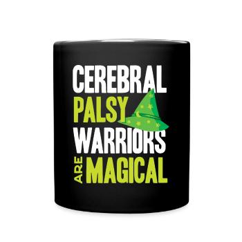 Hebral palsy, cerebral palsy consciousness - Full Colour Mug - black - Front