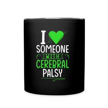 Hebral palsy, cerebral palsy consciousness - Full Colour Mug - black - Front