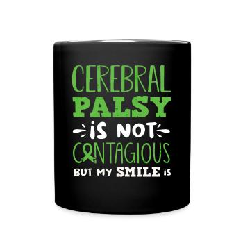 Hebral palsy, cerebral palsy consciousness - Full Colour Mug - black - Front