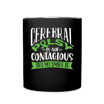Hebral palsy, cerebral palsy consciousness - Full Colour Mug - black - Front