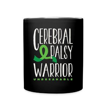 Hebral palsy, cerebral palsy consciousness - Full Colour Mug - black - Front