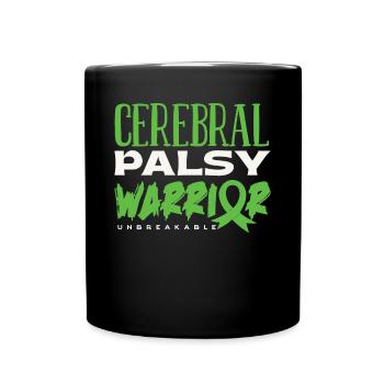 Hebral palsy, cerebral palsy consciousness - Full Colour Mug - black - Front