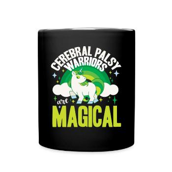 Hebral palsy, cerebral palsy consciousness - Full Colour Mug - black - Front