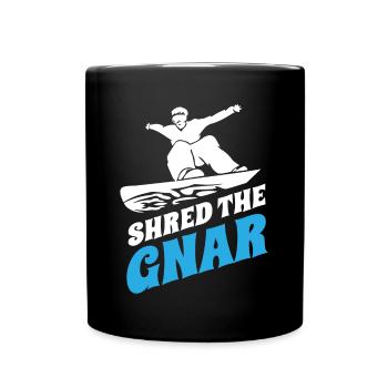 Snowboarder, Snowboarden - Tasse einfarbig - Schwarz - Vorne