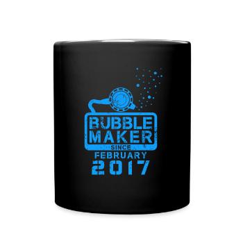 Plongeur Birthday Bubblemaker depuis février 2017 - Mug uni - noir - Devant