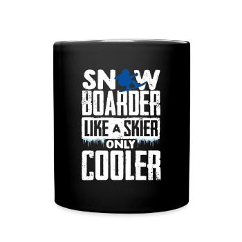 Snowboarders, Vacances snowboard, Matériel de snowboard - Mug uni - noir - Devant