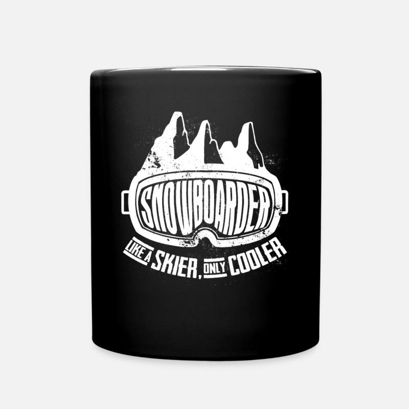 Snowboarder, Snowboardurlaub, Snowboardausrüstung - Tasse einfarbig - Schwarz