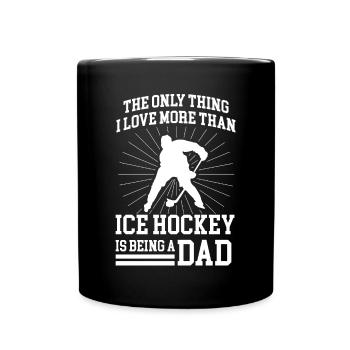 CE hockey player, ice hockey stick, ice hockey - Full Colour Mug - black - Front