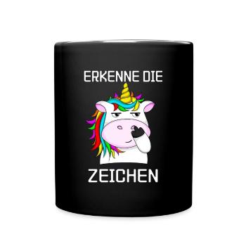 Einhorn Liebe Geschenkidee Geburtstag fabel - Tasse einfarbig - Schwarz - Vorne