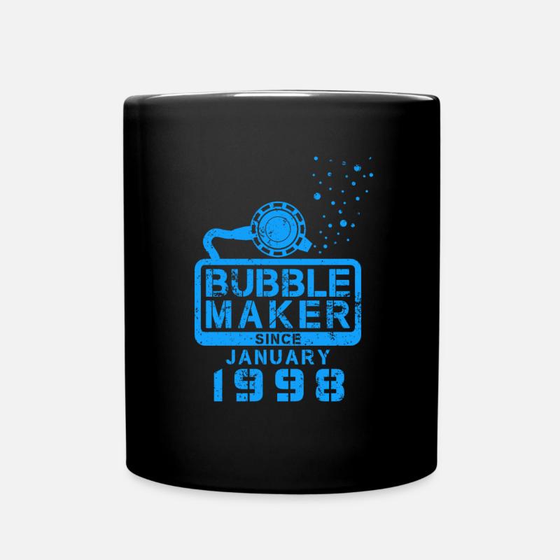 Taucher Geburtstag Bubblemaker seit Januar 1998 - Tasse einfarbig - Schwarz