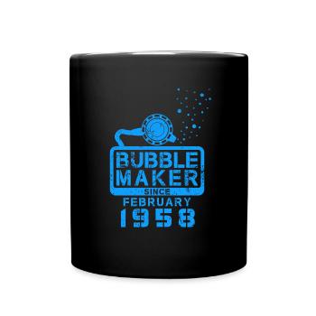 Diver Birthday Bubblemaker since February 1958 - Full Colour Mug - black - Front