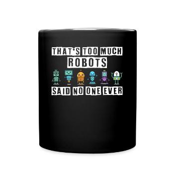 Robotics, robot builders - Full Colour Mug - black - Front
