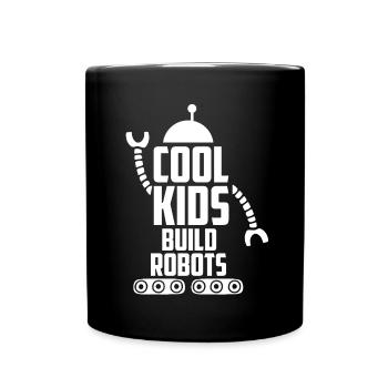 Robotics, robot builders - Full Colour Mug - black - Front