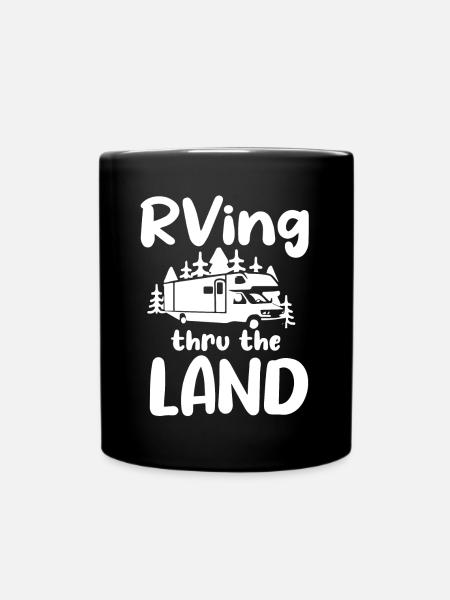 Wohnmobil-Camping - Tasse einfarbig - Schwarz