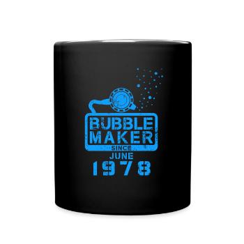 Plongeur Birthday Bubblemaker depuis juin 1978 - Mug uni - noir - Devant