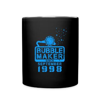 Plongeur Birthday Bubblemaker depuis septembre 1998 - Mug uni - noir - Devant