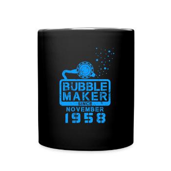 Diver Birthday Bubblemaker since November 1958 - Full Colour Mug - black - Front