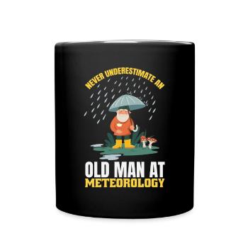 Never underestimate an old man - Full Colour Mug - black - Front