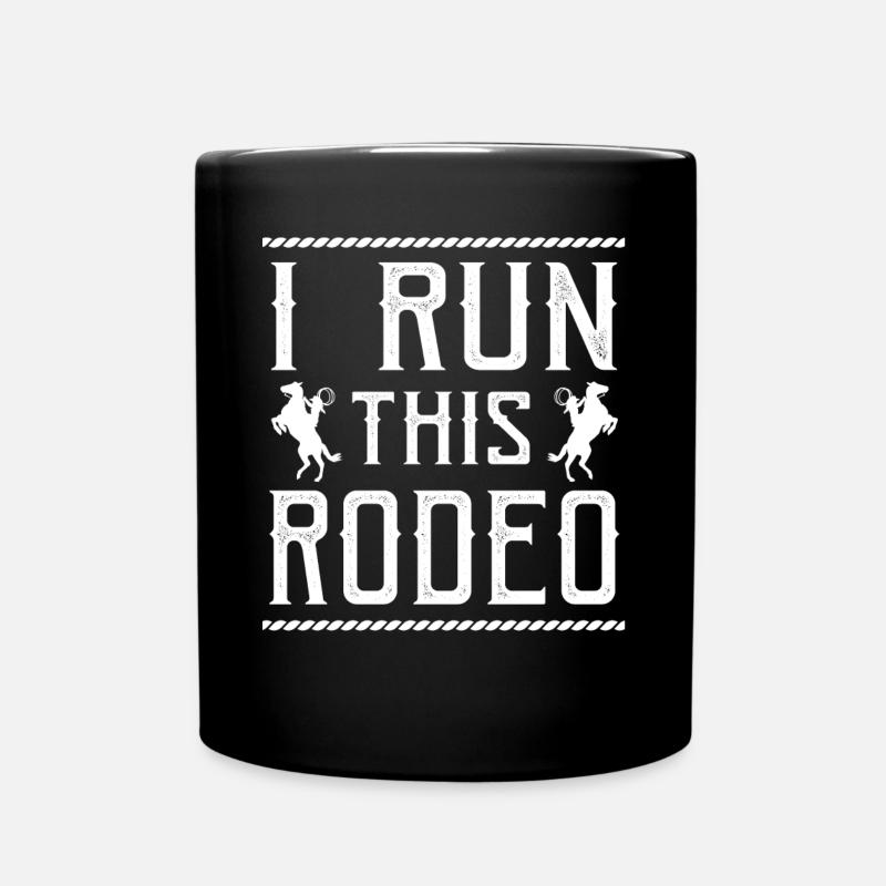 Rodeo, Westliches Reiten - Tasse einfarbig - Schwarz
