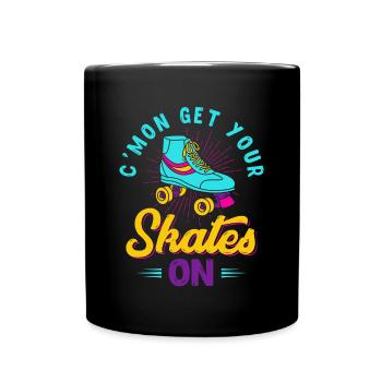 Roller, patinage, patinage à roulettes - Mug uni - noir - Devant