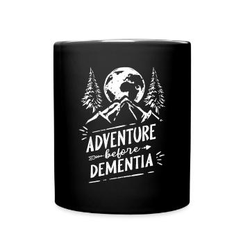 Camping camping-car, VR - Mug uni - noir - Devant