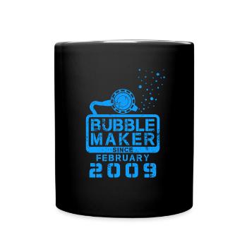 Plongeur Birthday Bubblemaker depuis février 2009 - Mug uni - noir - Devant