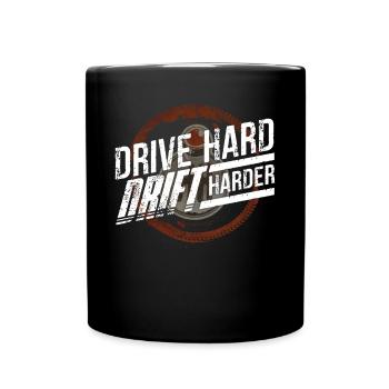 Driften, Autotyp, Autoliebhaber, Autotuning - Tasse einfarbig - Schwarz - Vorne