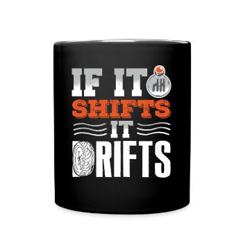 Driften, Autotyp, Autoliebhaber, Autotuning - Tasse einfarbig - Schwarz - Vorne