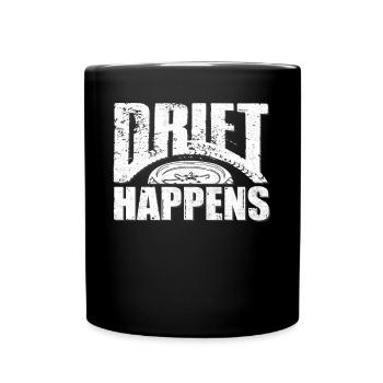Driften, Autotyp, Autoliebhaber, Autotuning - Tasse einfarbig - Schwarz - Vorne