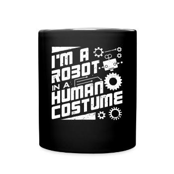 Robotik, Robotikingenieur - Tasse einfarbig - Schwarz - Vorne