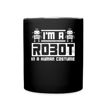 Robotik, Robotikingenieur - Tasse einfarbig - Schwarz - Vorne