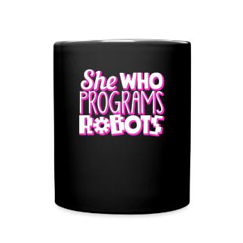 Robotik, Robotikingenieur - Tasse einfarbig - Schwarz - Vorne