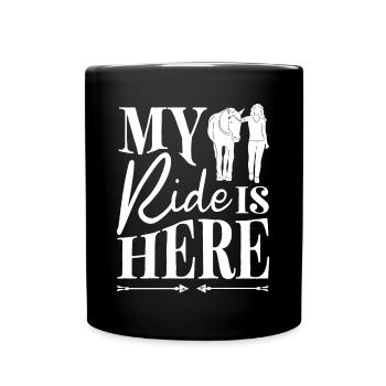 Rodeo, Western horse riding, horse lovers - Full Colour Mug - black - Front