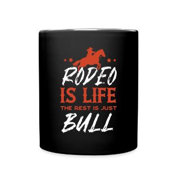 Rodeo, Western horse riding, horse lovers - Full Colour Mug - black - Front