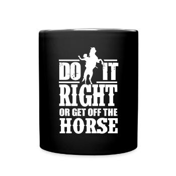 Rodeo, Western horse riding, horse lovers - Full Colour Mug - black - Front