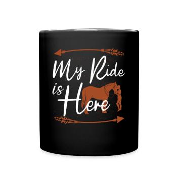 Rodeo, Western horse riding, horse lovers - Full Colour Mug - black - Front