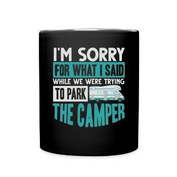 Wohnmobil, Wohnmobil, Wohnmobilcamping - Tasse einfarbig - Schwarz - Vorne