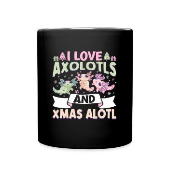 Axolotl Christmas - Full Colour Mug - black - Front