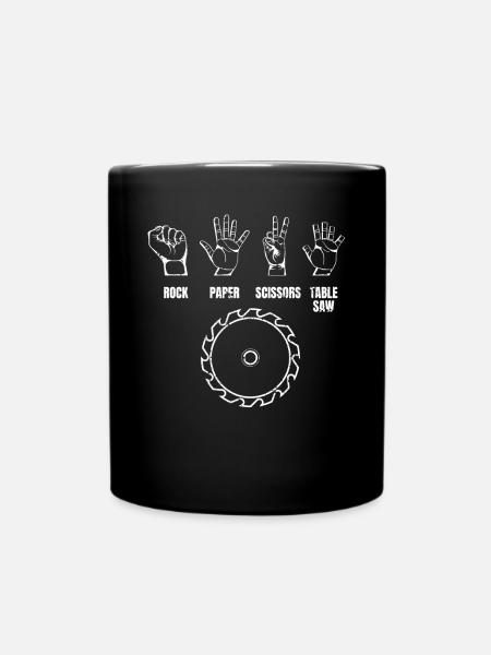 Rock Paper Scissors Tischkreissäge Carpenter - Tasse einfarbig - Schwarz