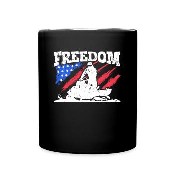 Freedom - Schneemobil - Tasse einfarbig - Schwarz - Vorne