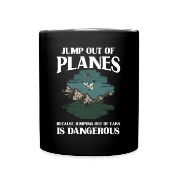 Parachutisme, Parachutisme - Mug uni - noir - Devant