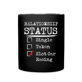 Slot Car Racing - Tasse einfarbig - Schwarz - Vorne