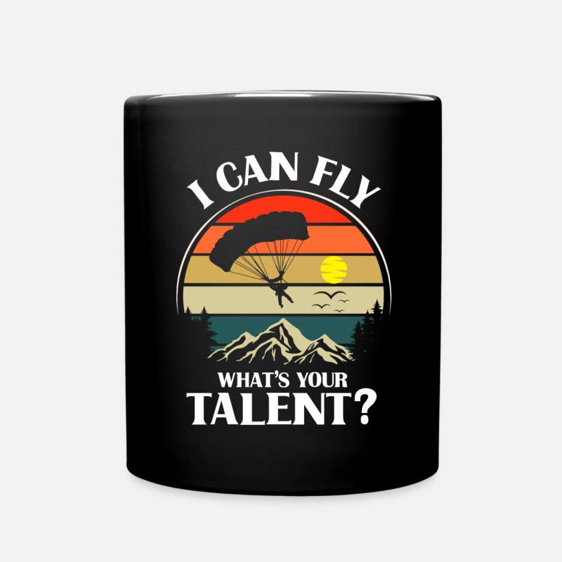 Skydiving, Skydiving - Full Colour Mug - black