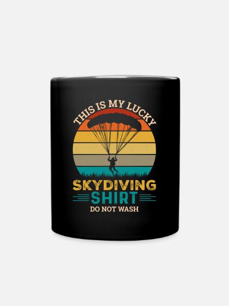 Skydiving, Skydiving - Full Colour Mug - black
