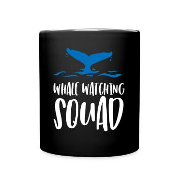 Walbeobachtung, Meeresbiologie, Meereswissenschaft - Tasse einfarbig - Schwarz - Vorne