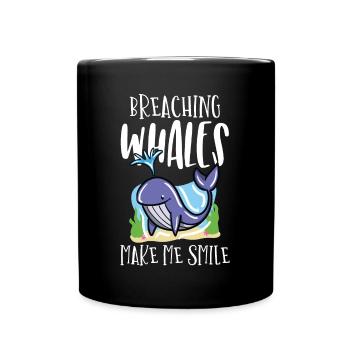 Walbeobachtung, Meeresbiologie, Meereswissenschaft - Tasse einfarbig - Schwarz - Vorne
