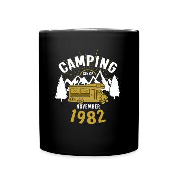 Anniversaire: Camping depuis novembre 1982 Camping-car - Mug uni - noir - Devant