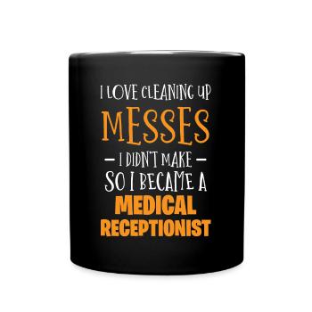 Medical receptionist - Full Colour Mug - black - Front