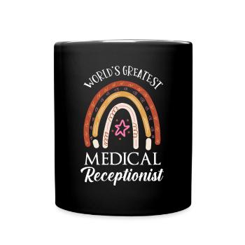 Medical receptionist - Full Colour Mug - black - Front
