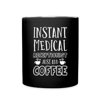 Medical receptionist - Full Colour Mug - black - Front